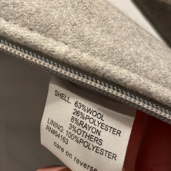 NWT Light Gray Calvin Klein Wool Coat - Picture 5 of 8